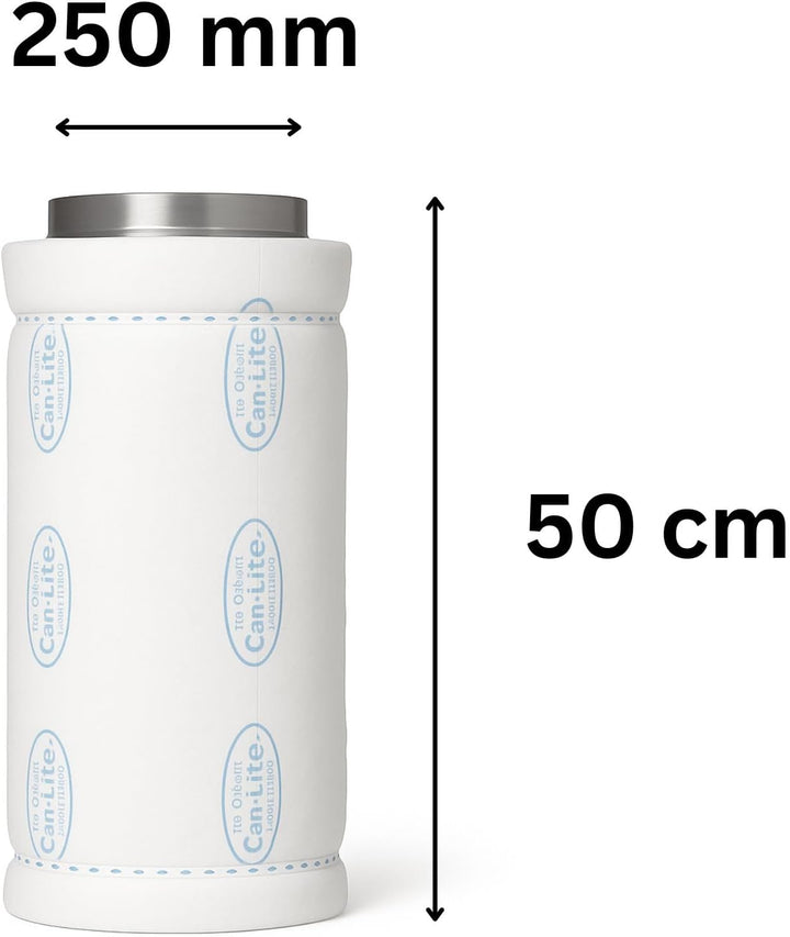 Can-Lite Aktivkohlefilter Grow 1000 m³ 250 mm Flansch - AKF Rohrlüfter Anbau Indoor Belüftung Geruch