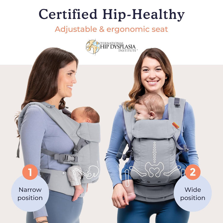 Beco Gemini Babytrage Neugeborene ab Geburt bis Kleinkind-4 Tragepositionen Baby Trage aus 100% Baum