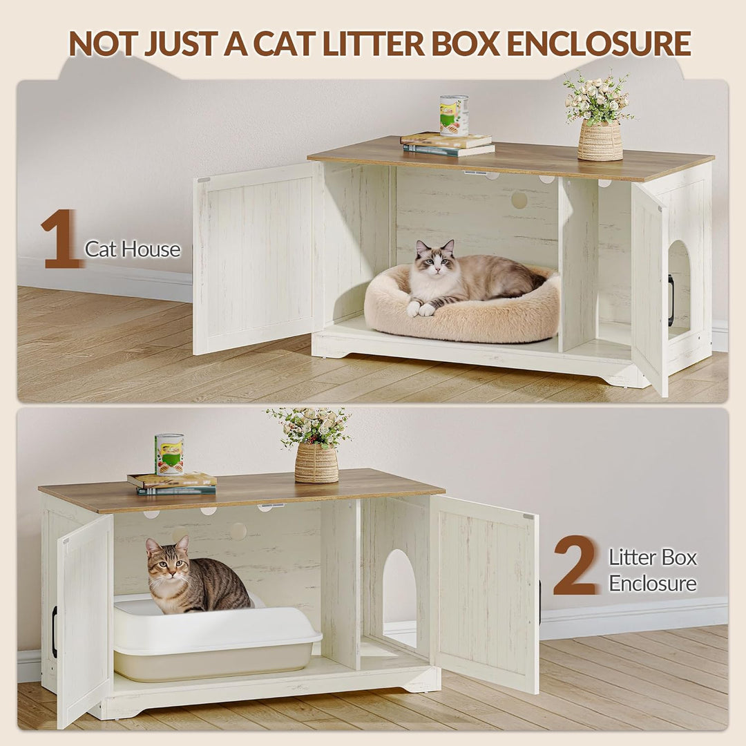 Katzenklo Schrank, Katzenklo Versteckt Schrank Möbel, Katzenhaus Holz, Katzenschrank Beistelltisch m