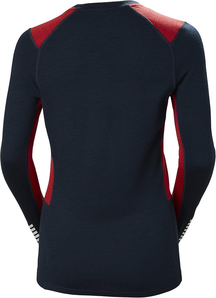 Helly Hansen Damen Lifa Merino Midweight Crew Funktionsshirt Blau XS, Blau XS