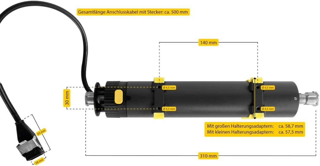 Schellenberg 17049 Raffstore Motor Plus 9 Nm, für aussen Jalousien bis zu 9m² Fläche, Steuerung manu