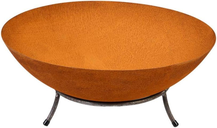 Köhko Feuerschale & Dekoschale Braga ø 45xH 20 cm aus Gusseisen mit Rost-Optik mit 3 Füsse für Grill