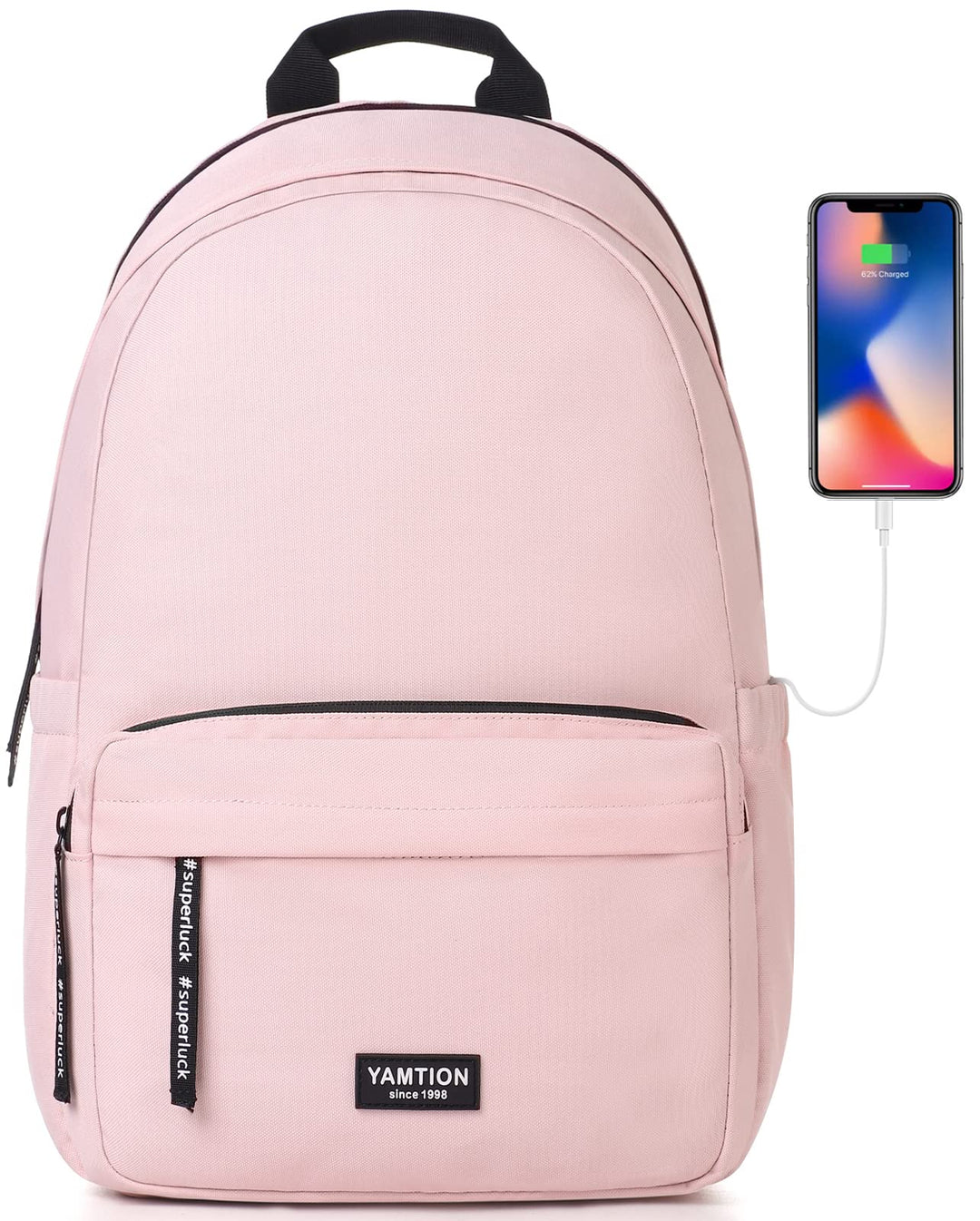 YAMTION Rucksack Schule Mädchen Rucksack Frauen für Uni Studium Freizeit,Schulrucksack Damen mit USB