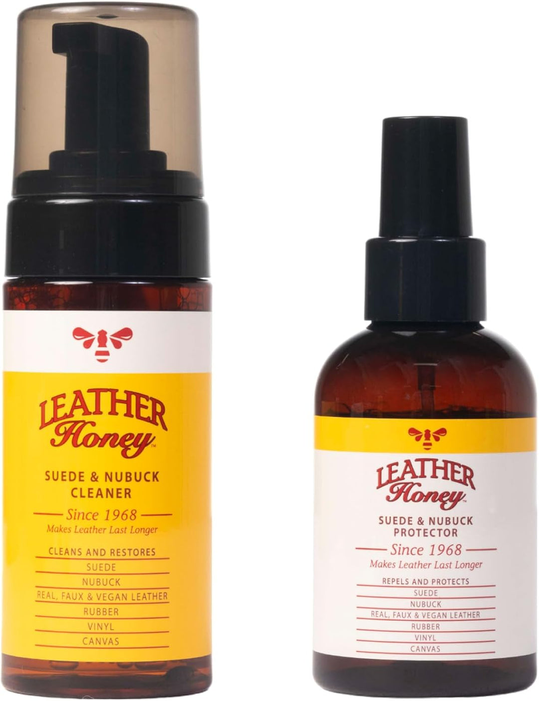 LEATHER Honey Suede & Nubuck Care Kit: Cleaner, Protector, Suede Brush & Eraser: Clean, Protect & Re