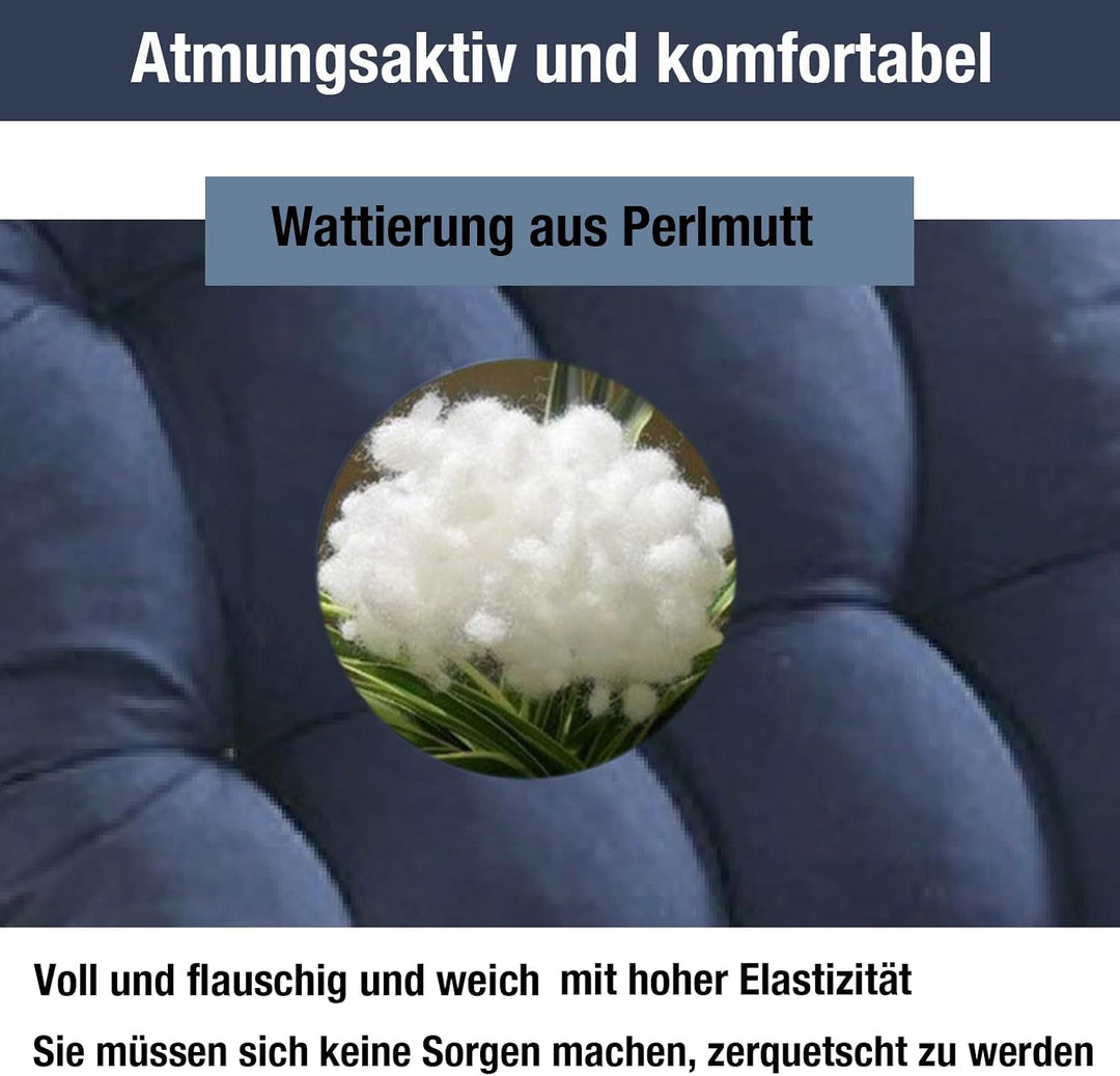 CAVATINY Stuhlkissen Sitzkissen und Rückenkissen für Schaukelstuhl Gartenmöbel Indoor Outdoor Patio