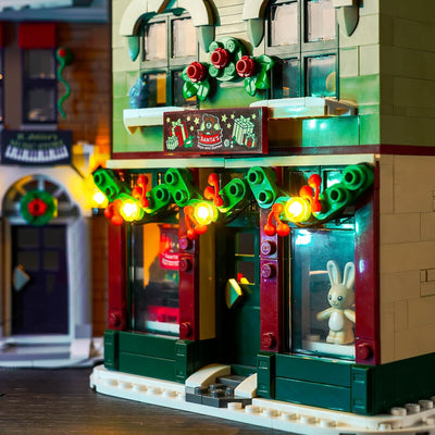 Fernbedienung Licht-Kit für Lego Icons Christmas Decorated Main Street 10308 (Nicht Lego), Led Beleu