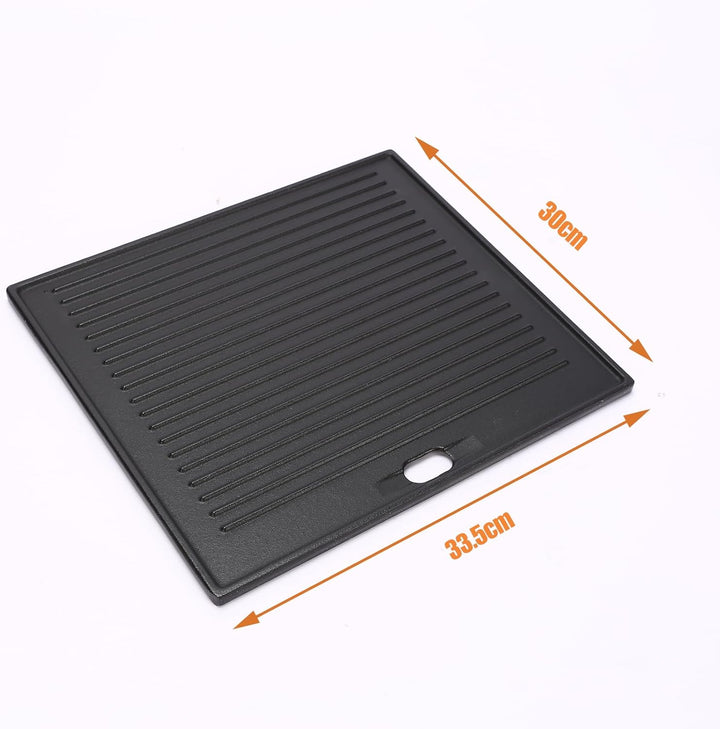 GFTIME Gusseisen Wendeplatte 33,5 x 30cm Grillplatte Plancha für Taino Basic 4+1 6+1, Enders San Fra