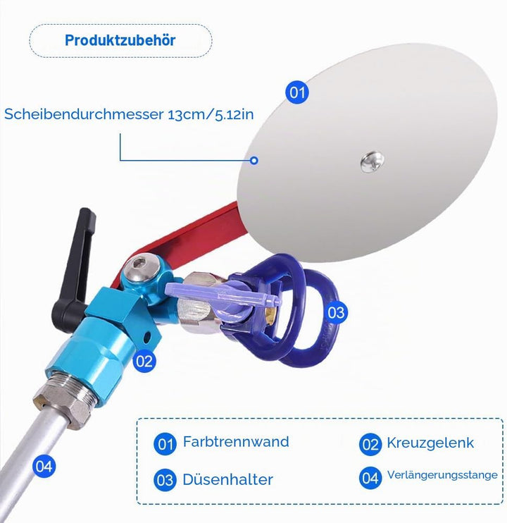 Sprühgerät Airless Zubehör Verlängerungsstange 2 x 30 cm für Titan/Wagner/Graco + Chicane Farbtrennu