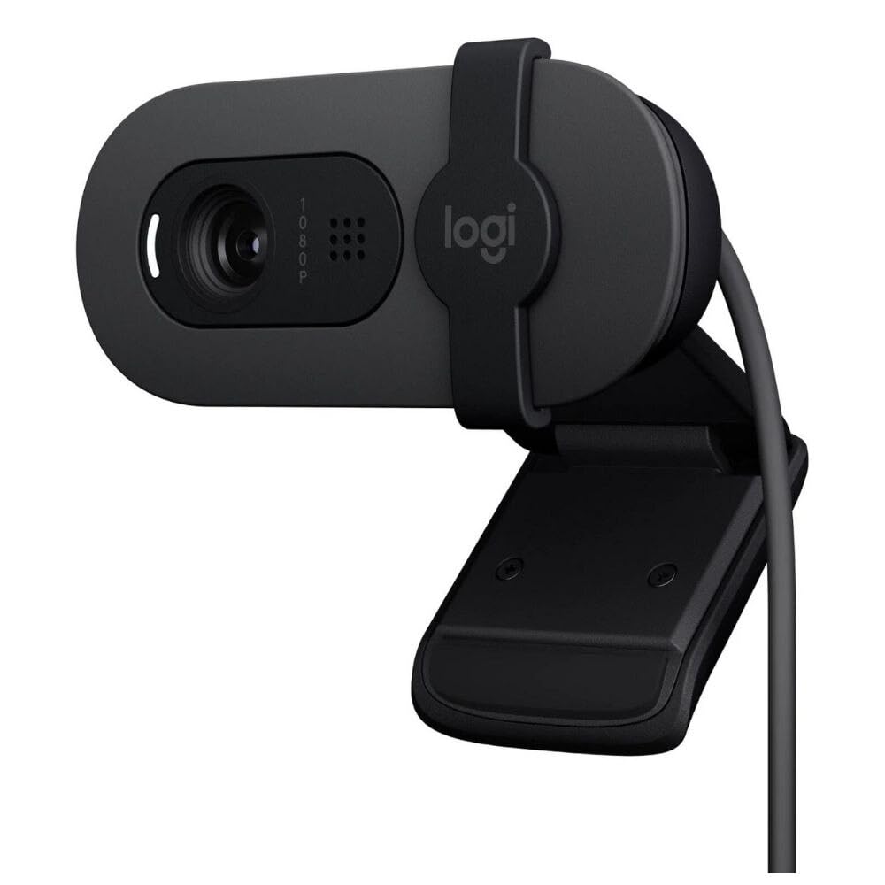 Logitech Brio 100 Full HD 1080p Webcam mit Privacy Cover Mikrofon - Schwarz schwarzes, schwarzes