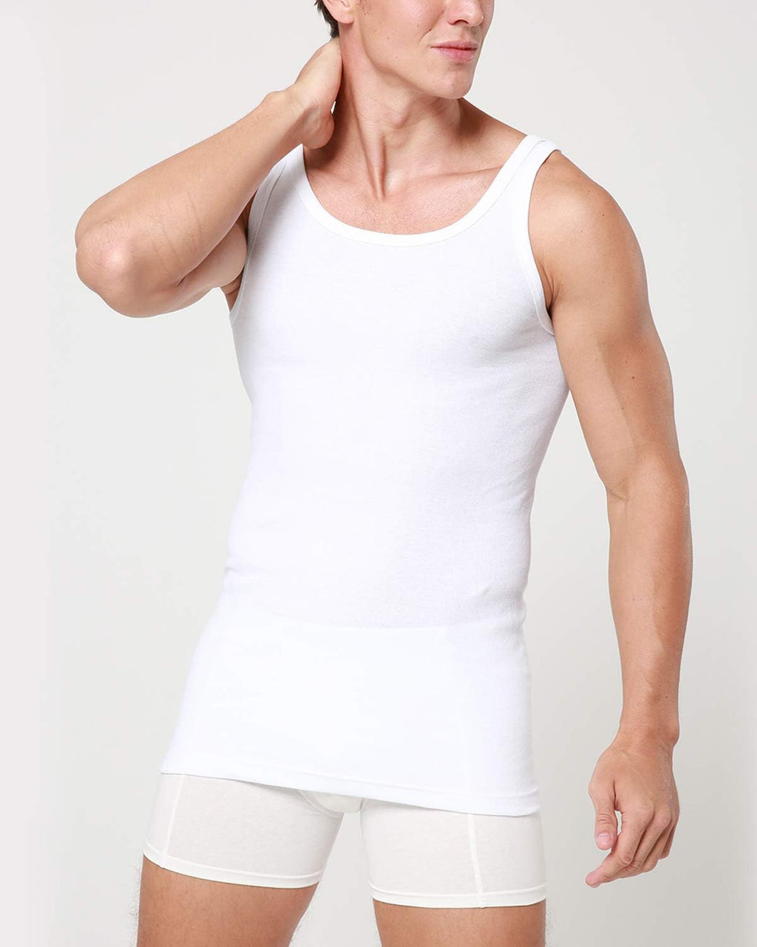 Unterhemd Herren 3/5er Pack Tank Top Baumwolle Männer Schwarz Weiss Mehrfarbig XL 3x Weiss + 1x Mari