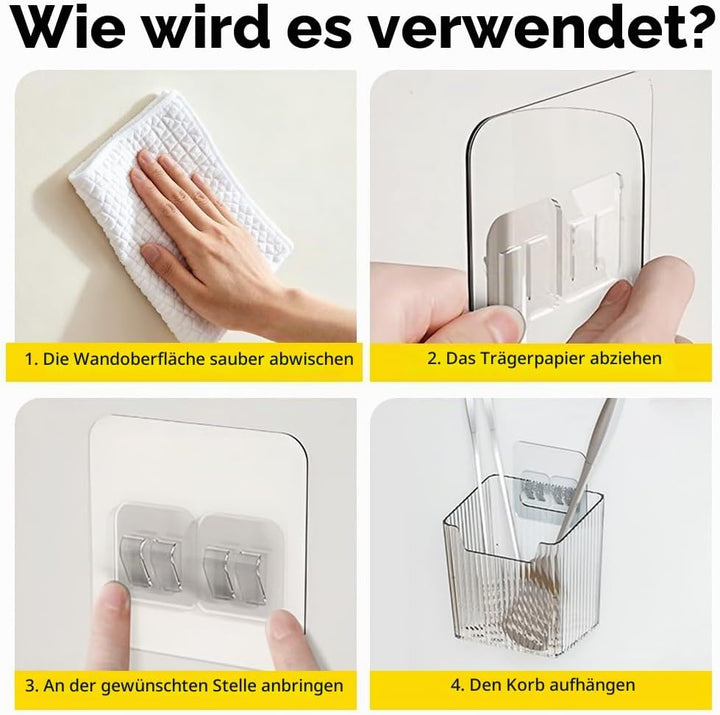 Küchenschranktür Organizer, 4 Stück Küchenschranktür Aufbewahrungsbox, Selbstklebendes Wandbox, Wand