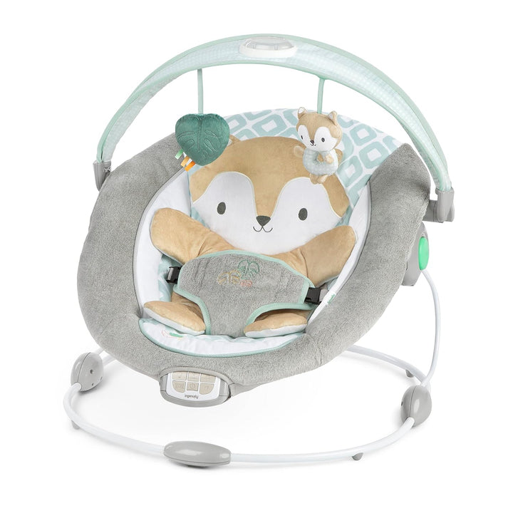 Ingenuity - InLighten Babywippe mit Lichtern, Kitt Bunny, Spielzeugleiste, Vibrationen, Geräuschen,