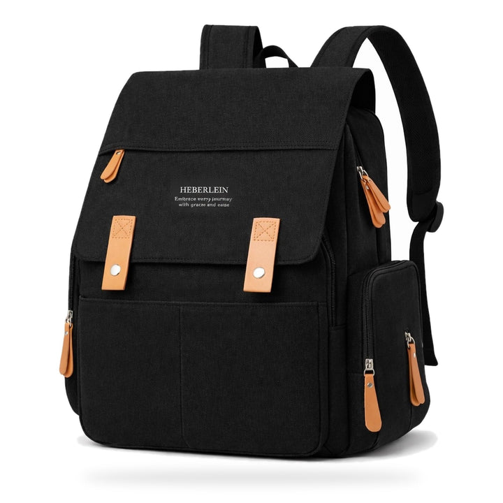 Heberlein Prestige Baby Wickelrucksack - grosse Wickeltasche für Mama & Papa, wasserabweisend mit vi