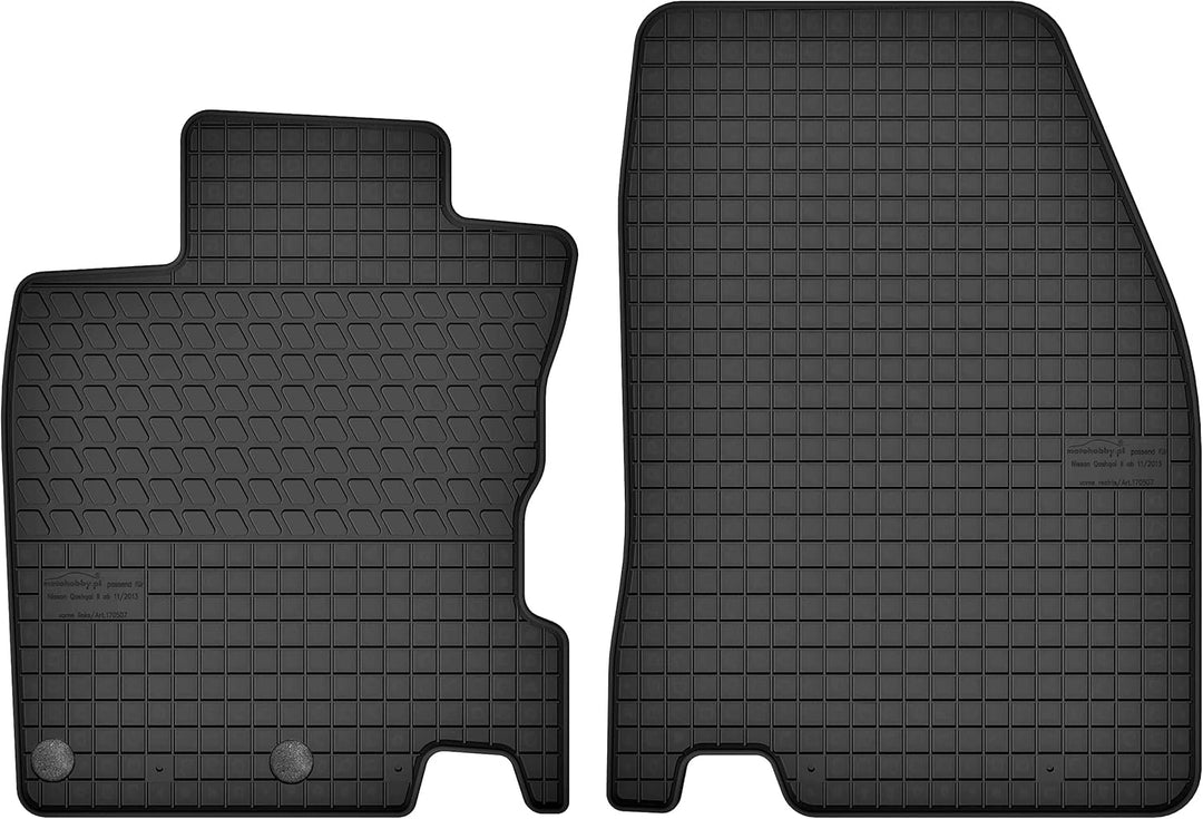 Motohobby Vorne Gummi Fussmatten Gummimatten Satz für Nissan Qashqai II (ab 2013)
