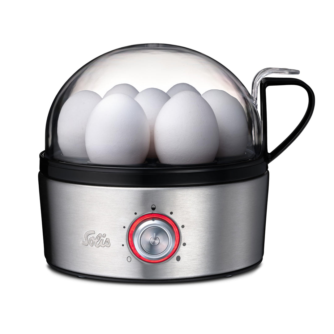 Solis Egg Boiler & More 8272 – Multifunktionaler Eierkocher & Dampfgarer aus Edelstahl, für bis zu 7