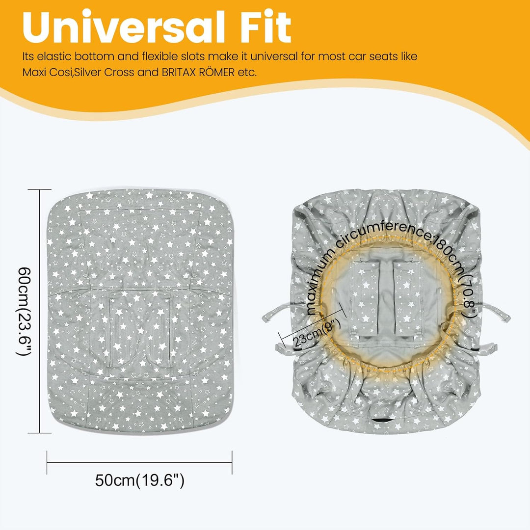 Orzbow Universal Bezug für Babyschale,Schutzbezug aus 100% Baumwolle,Perfekter Passform für Babyscha
