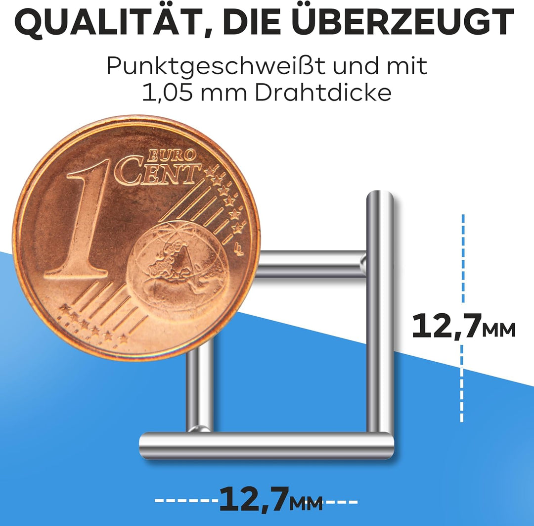 KrapTrap Volierendraht Drahtgitter I verzinkt I 12x12 I stabiler Kaninchendraht I Wühlmausgitter I K