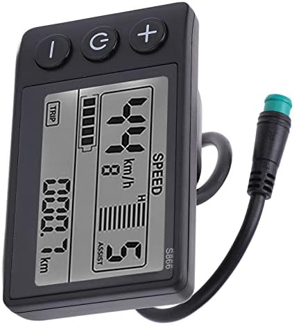 LCD Display für Fahrrad, ABS-Material, Wasserdicht, mit Hintergrundbeleuchtung, 22,2mm Lenkerhalteru