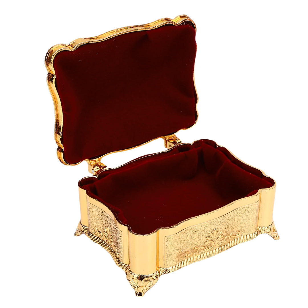 Vintage Sammelbare Figuren -Keepsake -Box, Schmuckschatulle, Vintage Antike Goldmütze, Schön und Pra
