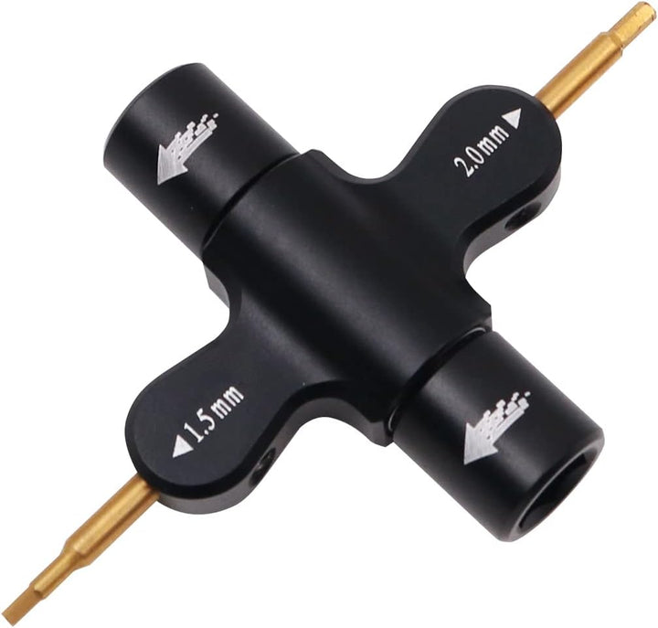 WANGCL 4-in-1 RC Sechskant-Schraubendreher Aluminiumlegierung Schnellspannschlüssel Werkzeug für FPV