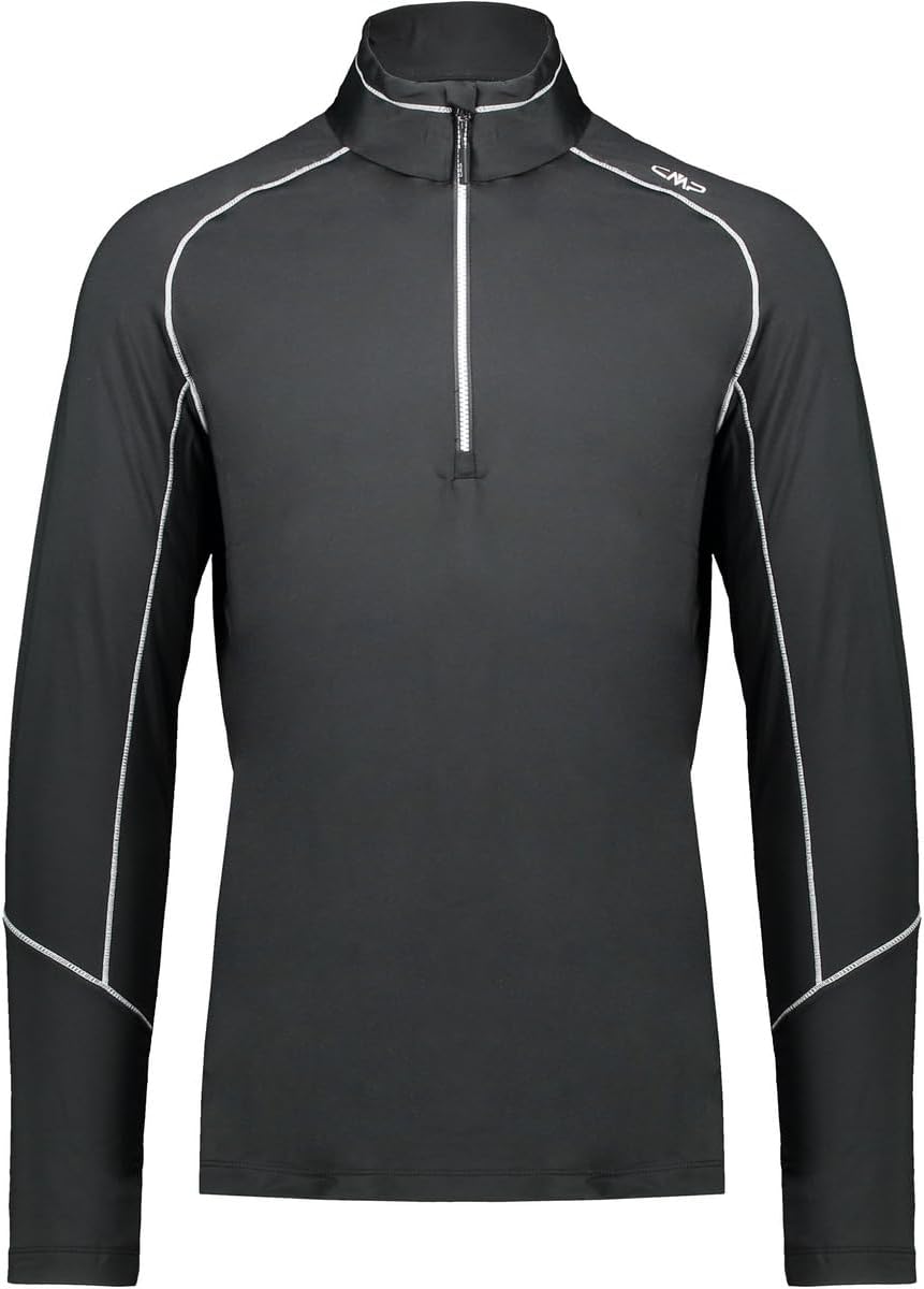CMP Herren Softech Skifleece Long Sleeve Shirt S Schwarz, S Schwarz