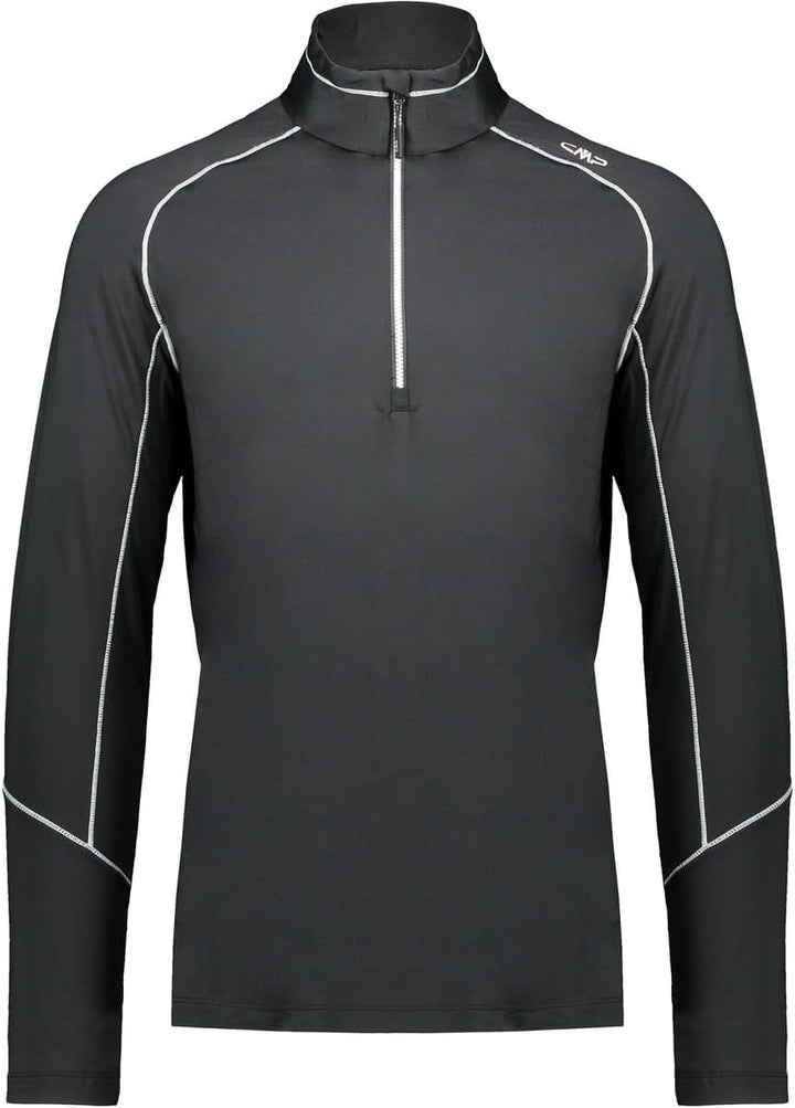 CMP Herren Softech Skifleece Long Sleeve Shirt S Schwarz, S Schwarz