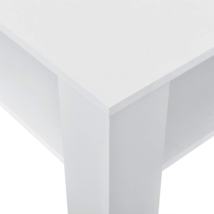 [en.casa] Couchtisch 60x60x40cm mit Ablage Tisch Beistelltisch Wohnzimmertisch Sofatisch Weiss