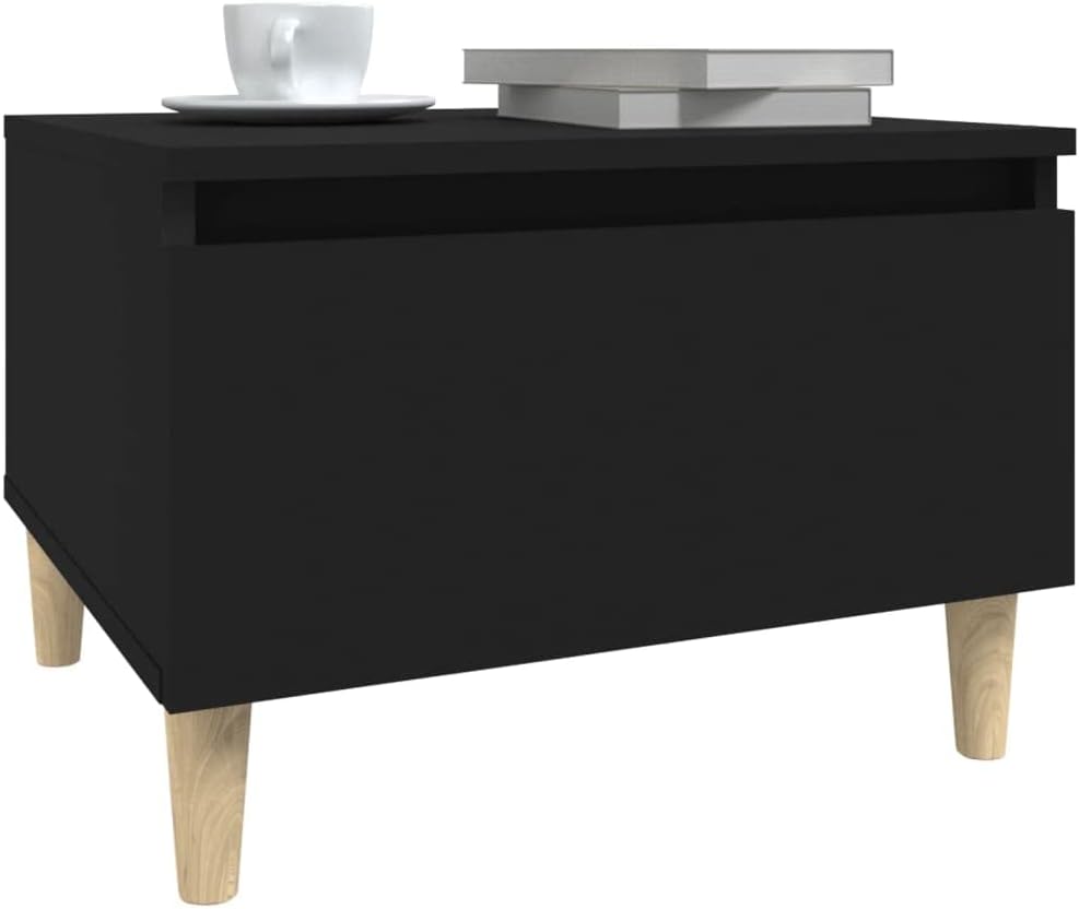 FIRBNUS Beistelltische 2 STK. Schwarz 50x46x35 cm Beistelltisch Klein Beistelltisch Sofa Beistelltis