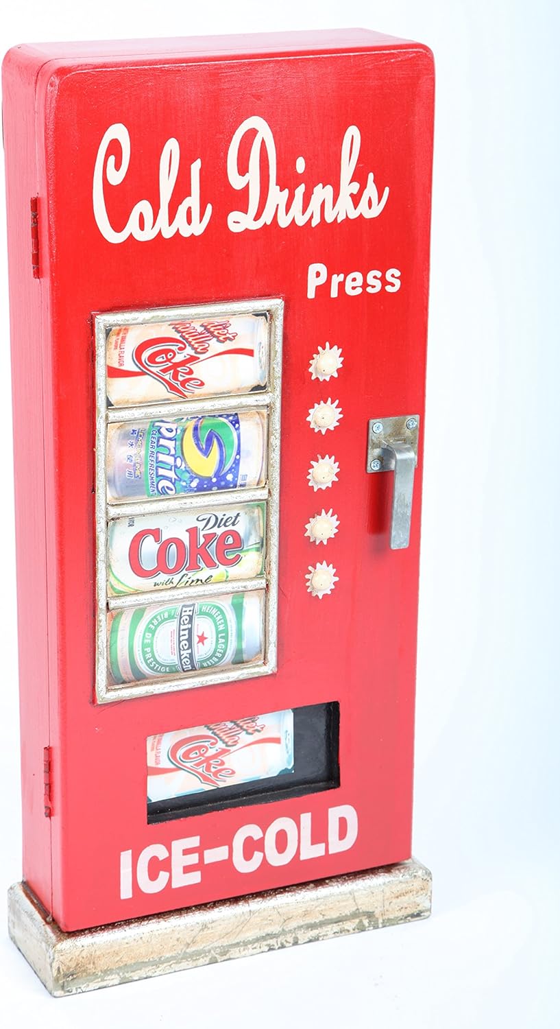 Point Home Design-Schlüsselschrank Cold Drinks, Retro, rot, 52cm