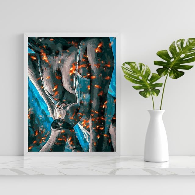 Oh Art! Malen Nach Zahlen Erwachsene Set Mit 3 Pinseln Und Acrylfarben Gemälde Acrylic Malerei DIY L