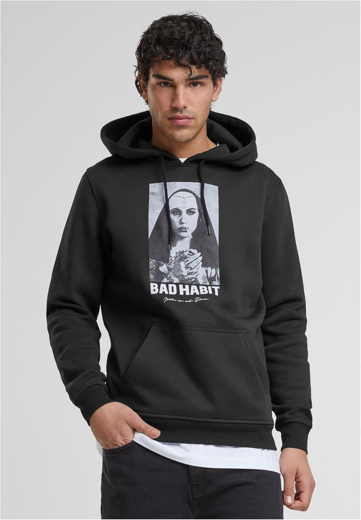 Mister Tee Herren Bad Habit Hoody Hooded Sweatshirt S Schwarz, S Schwarz