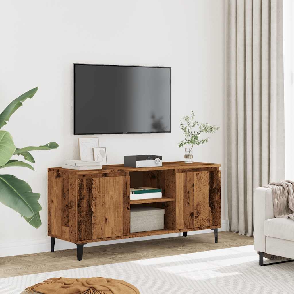 vidaXL TV-Ständer aus Holz 102 x 35 x 50 cm aus mehrschichtigem Holz, Hi-Fi-Schrank, TV-Bank, TV-Sch
