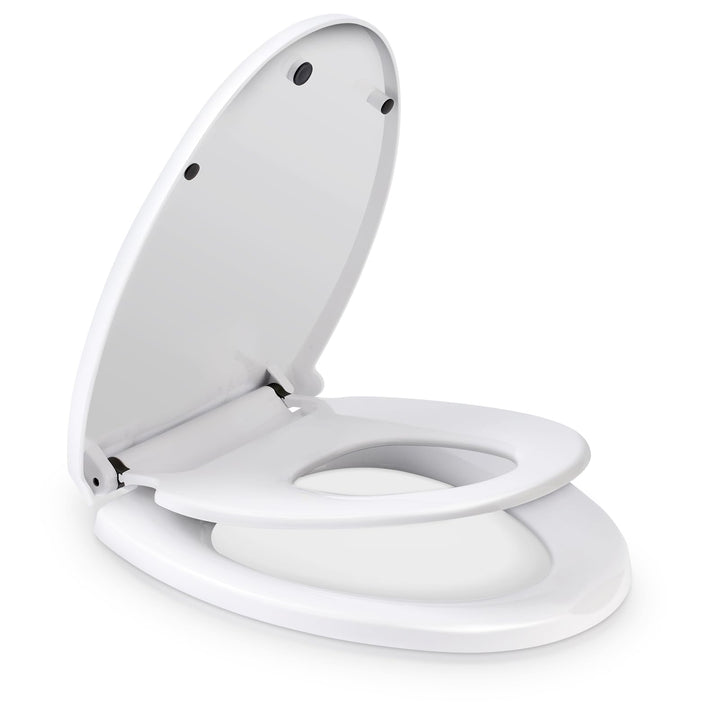 Toilettendeckel mit Absenkautomatik Familien-Toilettensitz – Weicher Anti-Splat Toilettensitz mit So