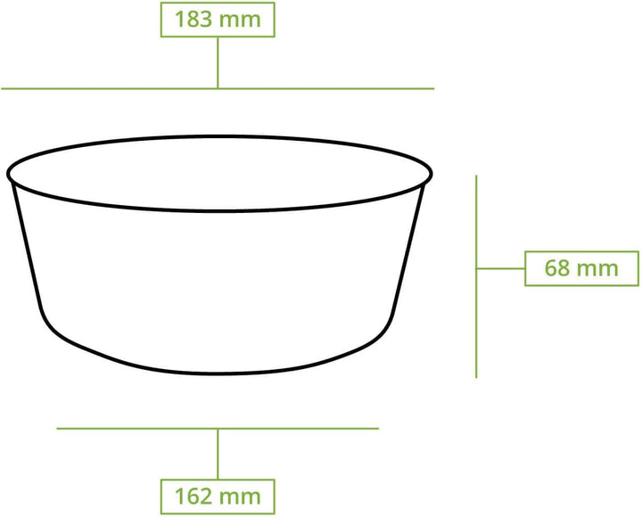 BIOZOYG Einweg Salatschale Bio Einweggeschirr Suppen-Schale braun rund 1000 ml I Kompostierbare Scha