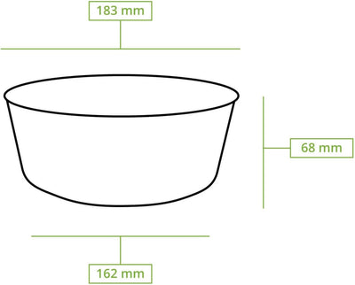 BIOZOYG Einweg Salatschale Bio Einweggeschirr Suppen-Schale braun rund 1000 ml I Kompostierbare Scha