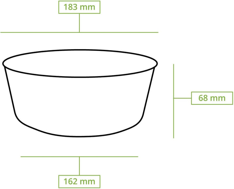BIOZOYG Einweg Salatschale Bio Einweggeschirr Suppen-Schale braun rund 1000 ml I Kompostierbare Scha