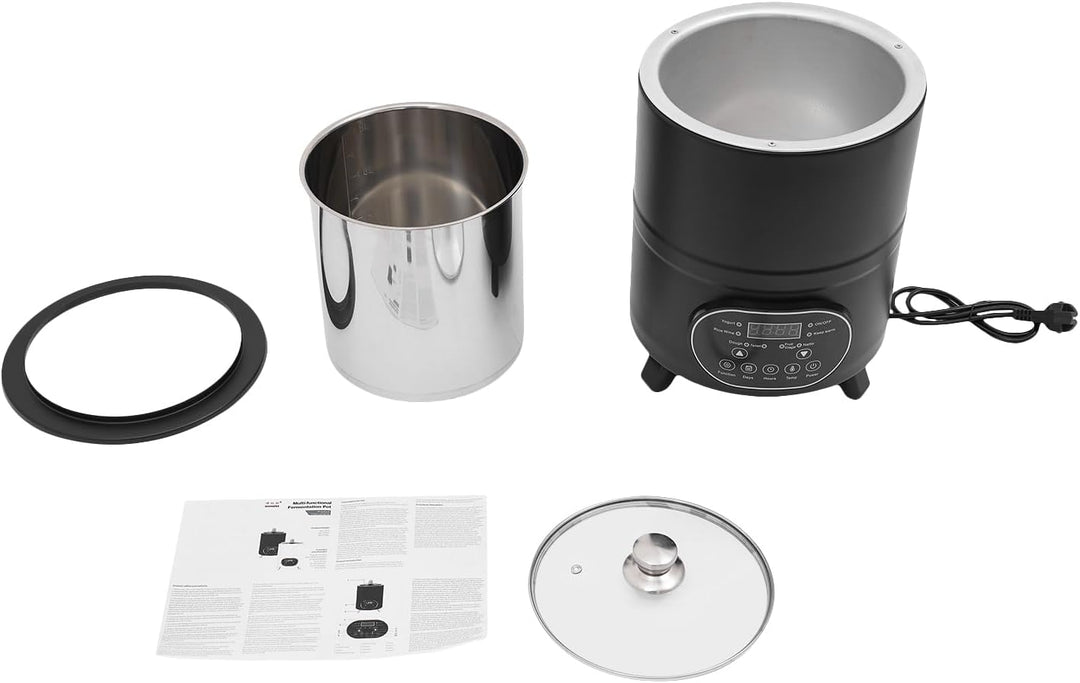 Joghurtmaschine 8 Liter, Edelstahl 304, Joghurtbereiter mit Temperaturregelung 25-80°C, für Fruchtes