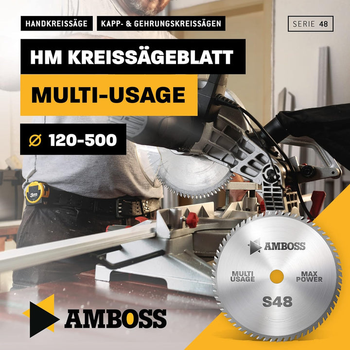 AMBOSS Werkzeuge Universal Sägeblatt - 165 x 20/16 mm (42 Zähne) - Zum Sägen von Holz, Metall &amp; Kuns