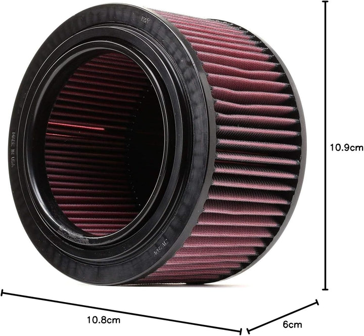 K&N E-0662 Waschbarer und wiederverwendbarer KFZ Tauschluftfilter Rot Einzelbett, Einzelbett
