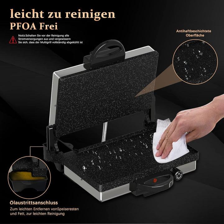 Kontaktgrill, Scheffler 2000W Optigrill,Multi grill, Lahmacun Makinasi, Grill, Toaster, Brotmaschine