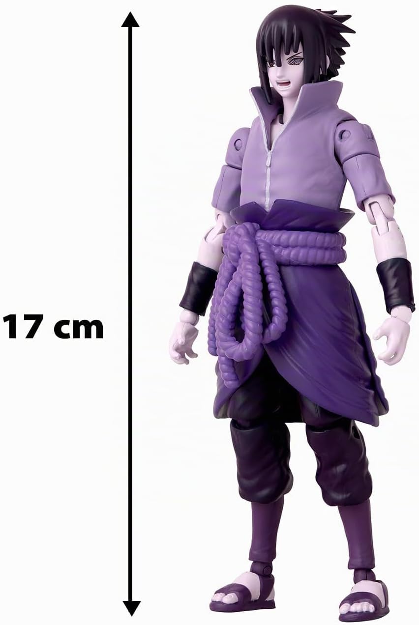 Bandai – Anime Heroes – Naruto Shippuden – Anime Heroes-Figur Sasuke 17 cm – Uchiwa Sasuke Rinnegan