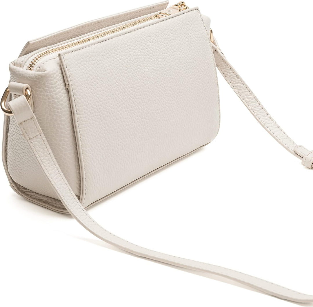 Lazarotti Bologna Leder Umhängetasche Damen | verstellbarer Schultergurt | mittelgrosse Crossbody Ba