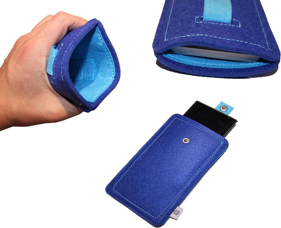 Davii Handy Filztasche für Samsung Galaxy A14 / A16 / A56, Schutztasche Robust, Handytasche mit Band