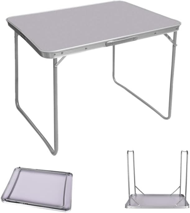 Qimu Leichter Aluminium-Klapptisch, tragbarer Camping-Picknick-Tisch, Outdoor-Klapptisch, faltbarer