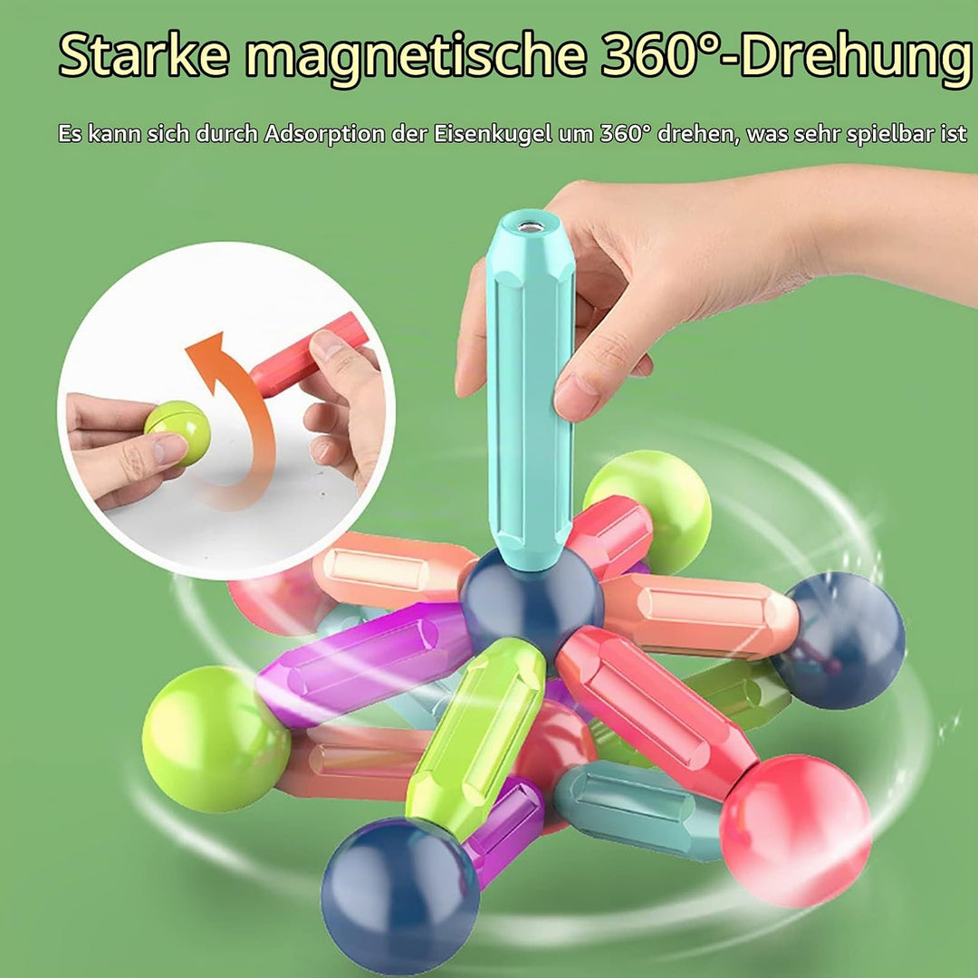 SVYHUOK Magnetische Bausteine 100 Stück Magnete Kinder, Magnetic Bauklötze Baukasten Kinderspielzeug