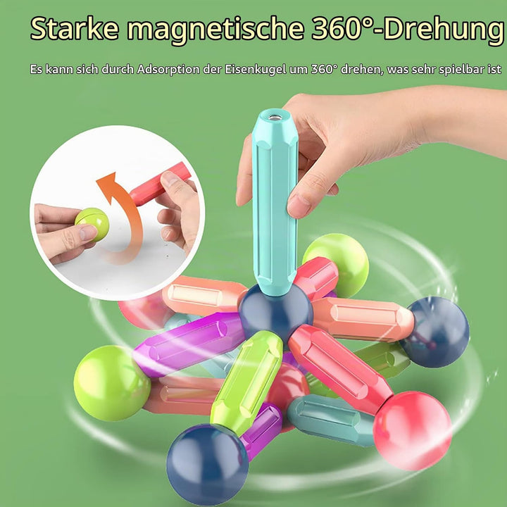 SVYHUOK Magnetische Bausteine 100 Stück Magnete Kinder, Magnetic Bauklötze Baukasten Kinderspielzeug