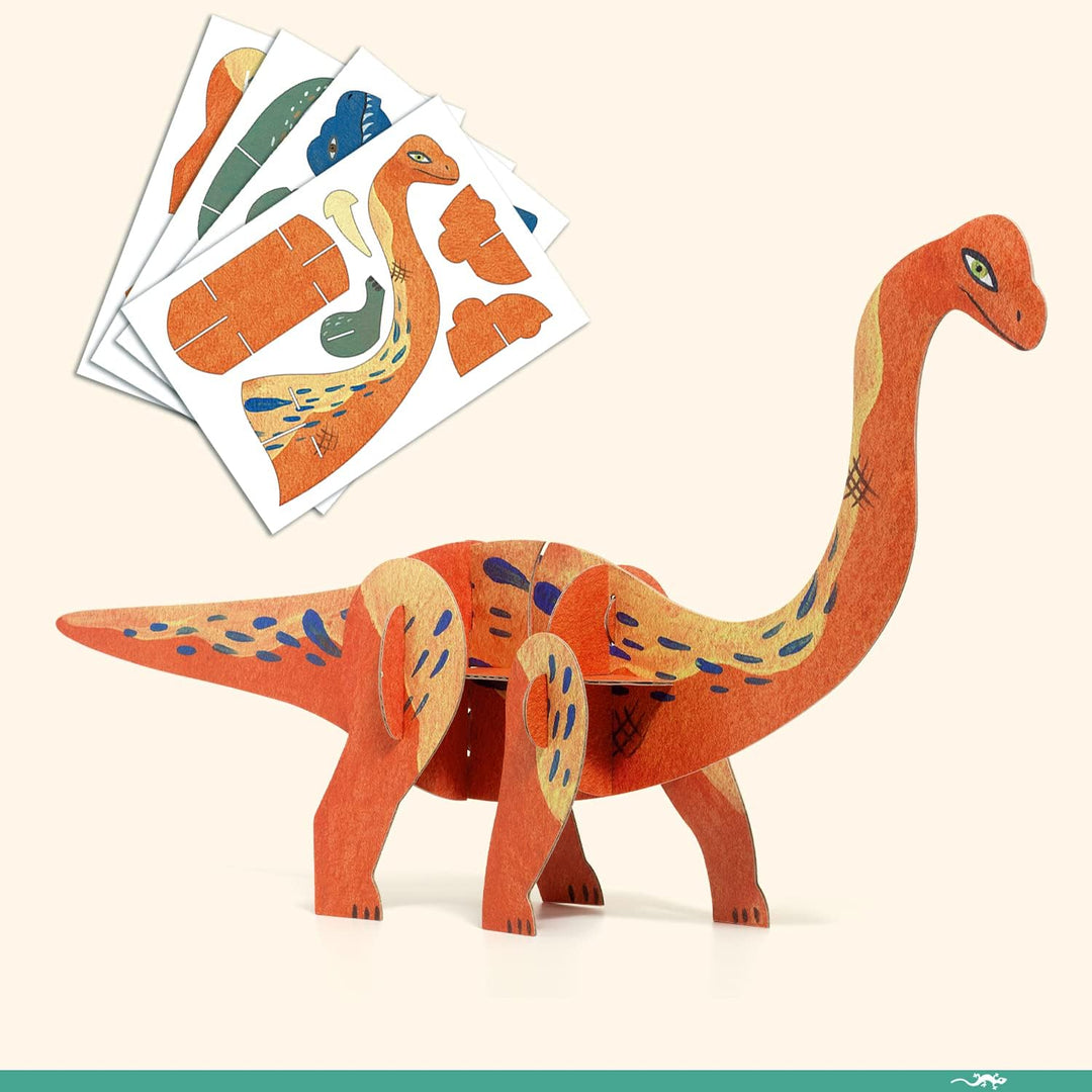 DJECO DJ09331-V2 Verschiedene Aktivitäten – Die Welt der Dinosaurier Bastelset, Mehrfarbig Dinosauri