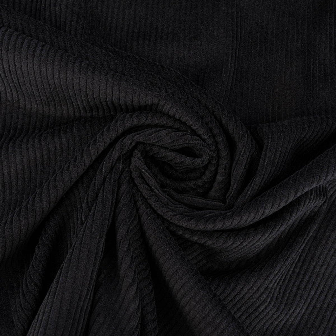 SCHÖNER LEBEN. Zugluftstopper Cord Baumwolle grob schwarz div Grössen, Auswahl:130cm Länge ca. 130x1