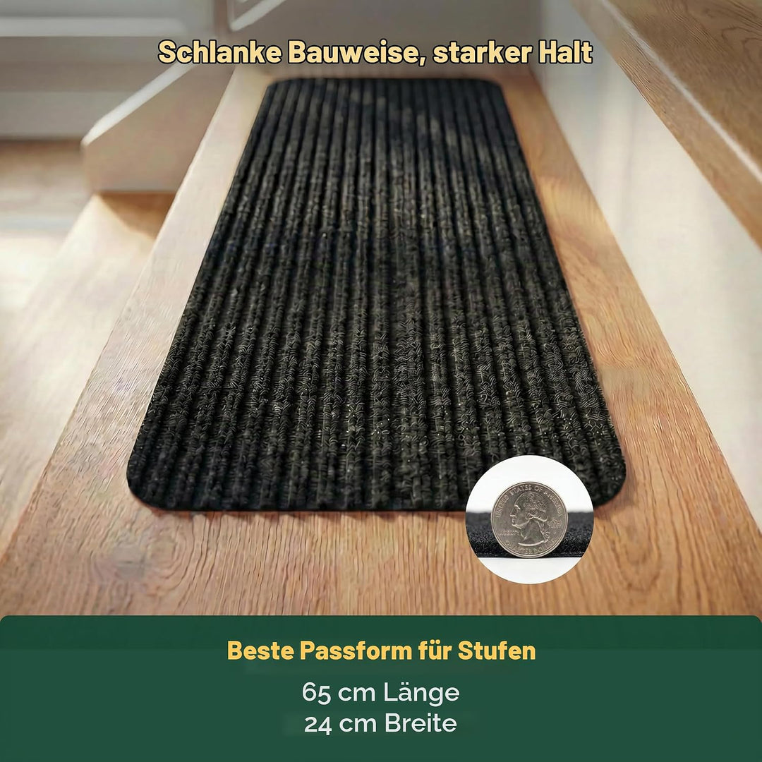 MBIGM 15er Set Stufenmatten 20 cm X 65 cm Treppenteppich Selbstklebend Sicherheit Stufenteppich für