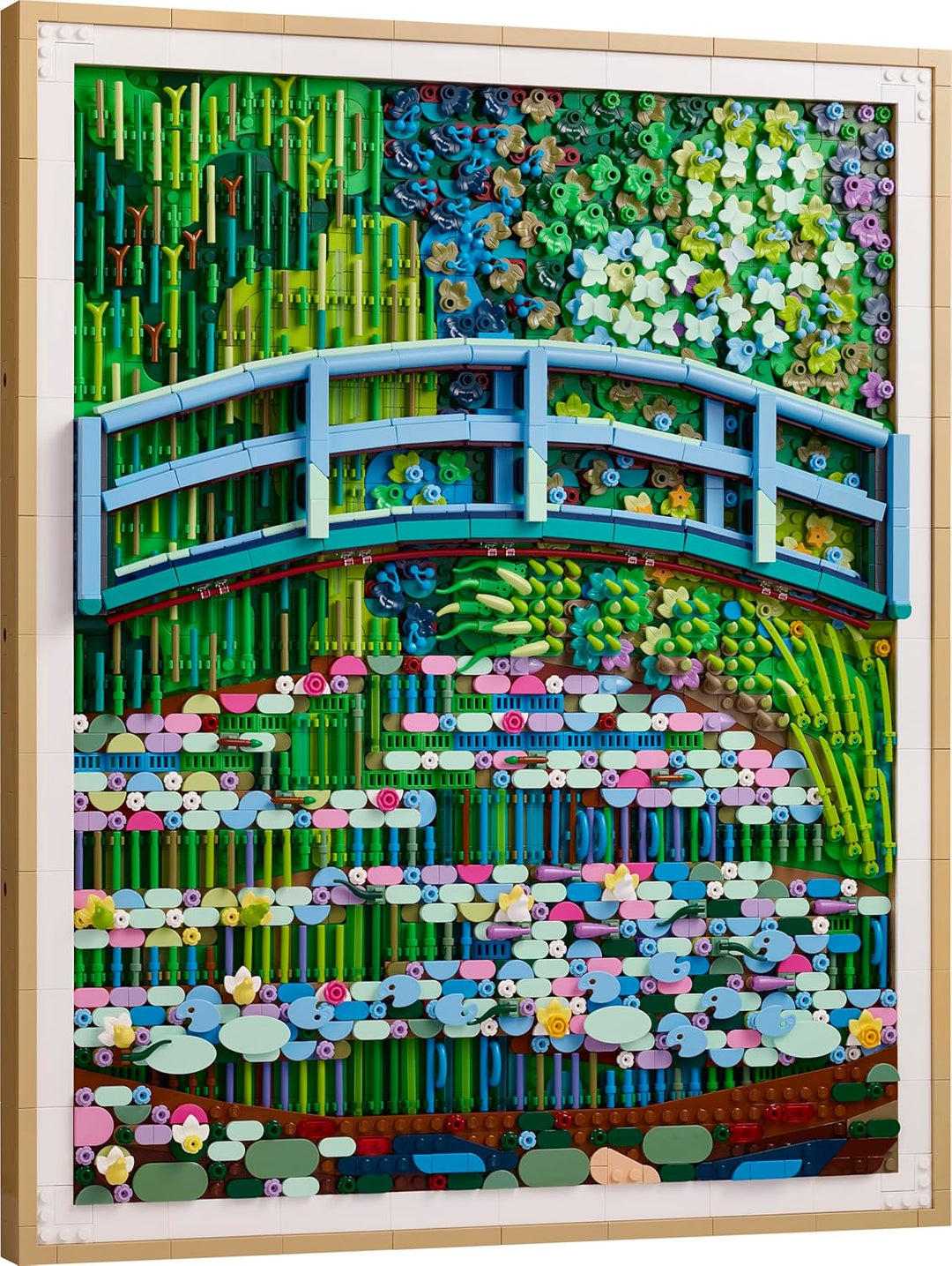 LEGO Art Claude Monet - Die Brücke über den Seerosenteich - Hängendes 3D Wandkunstwerk für die Wohnu